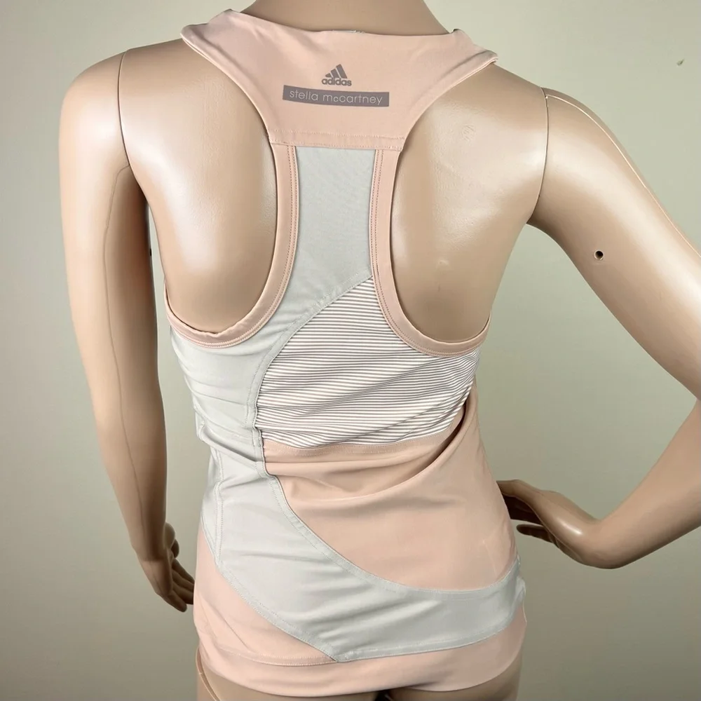 ADIDAS BY STELLA MCCARTNEY BEIGE RACERBACK TANK TOP - Picture 5 of 5